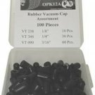 OPK12-A Rubber Vacuum Cap Assortment (100 Pcs)