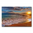 Wall Art Painting Beach Sunrise White Wave Prints On Canvas The Picture Seasc...