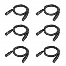 3.2 ft Flexible DMX Cable, JLPOW Gold-Plated 3 Pin Male to Female XLR Cable D...