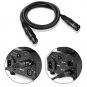 3.2 ft Flexible DMX Cable, JLPOW Gold-Plated 3 Pin Male to Female XLR Cable D...