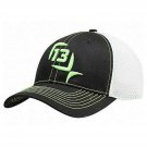 13 Fishing Baldwin Flexfit Hat Large Black/Grey/Lime