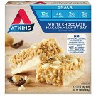 Atkins Gluten Free Snack Bar, White Chocolate Macadamia Nut, 5 Count (Pack of...