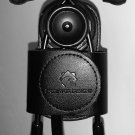 Secure-A-Scope 2.0-100% Black Genuine Leather Stethoscope Holder with Clip fo...