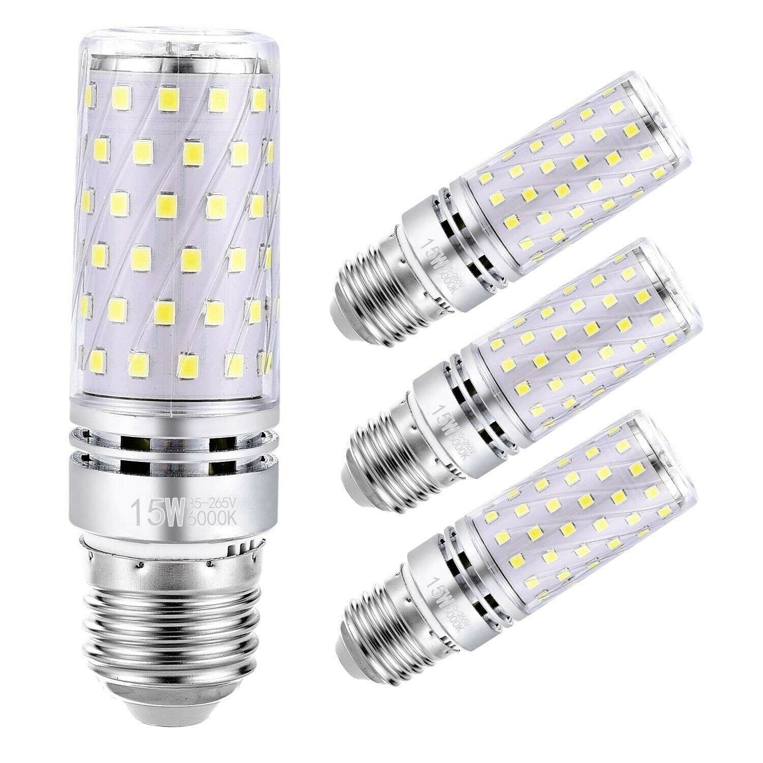 Sagel E26 LED Corn Bulbs 15W, 120W Incandescent Bulbs Equivalent, 6000K Cool ...