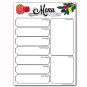 Magnetic Menu Dry Erase Weekly Meal Planner Board for Refrigerator - Includes...