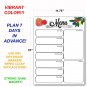 Magnetic Menu Dry Erase Weekly Meal Planner Board for Refrigerator - Includes...