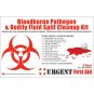21 Piece Bodily Fluid Clean Up Pack/Bloodborne Pathogen Spill Kit - be OSHA C...