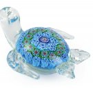 Millefiori Art Glass Turtle Figurine Paperweight