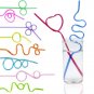 Tomnk 60pcs Crazy Loop Straws Silly Colorful Drinking Straws Fun Varied Twist...