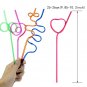 Tomnk 60pcs Crazy Loop Straws Silly Colorful Drinking Straws Fun Varied Twist...