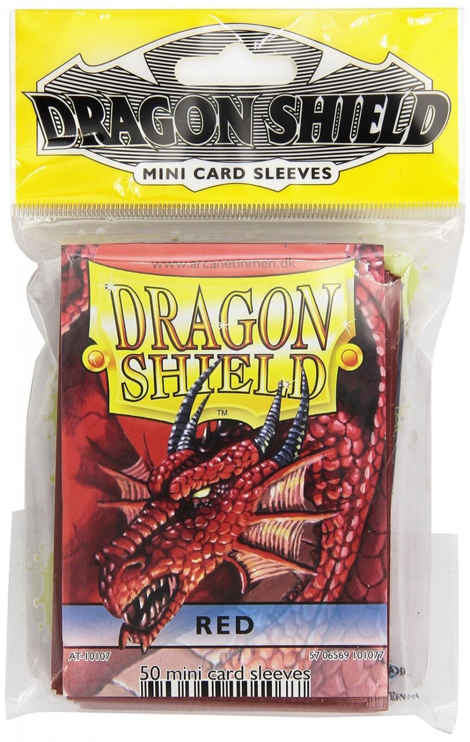 Arcane Tinman Sleeves: Mini Dragon Shield (10) Red AT-10107-R