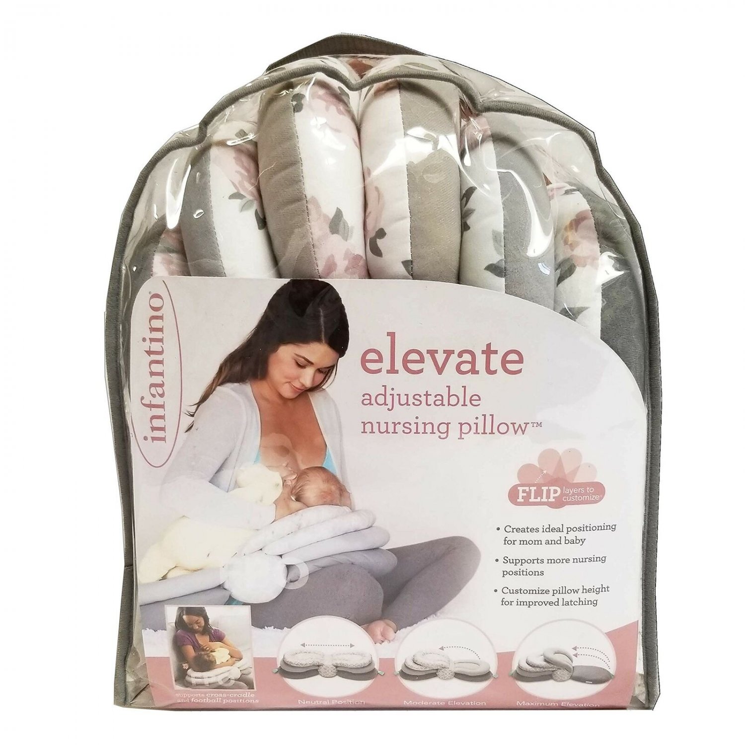 Infantino Elevate Adjustable Nursing Pillow (Colors may vary)