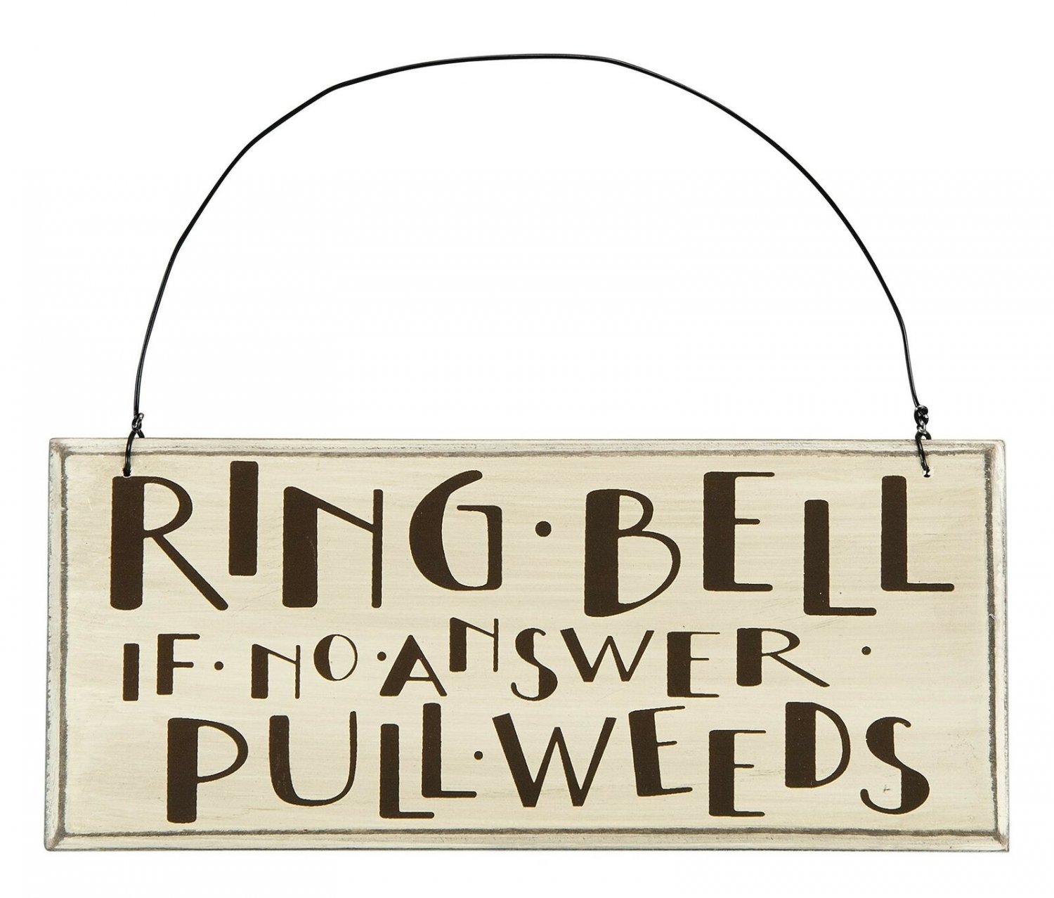 Primitives by Kathy Sign, Pull Weeds, 7 by 3-Inch