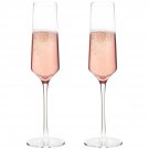 Classy Champagne Flutes by Bella Vino - Hand Blown Crystal Champagne Glasses ...