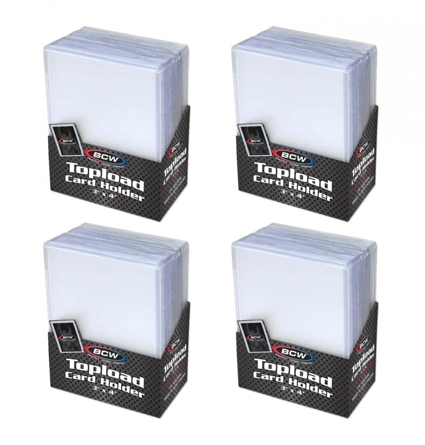BCW Topload Card Holder for Standard Trading Cards ,3" x 4"  ,Up to 20 pts, 1...