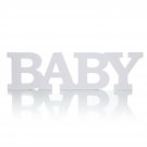 MOWO Wooden Letter Table Sign Baby, White Baby,white