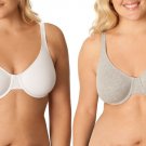 Fruit of the Loom Women's Unlined Underwire Bra(Pack of 2) 42C