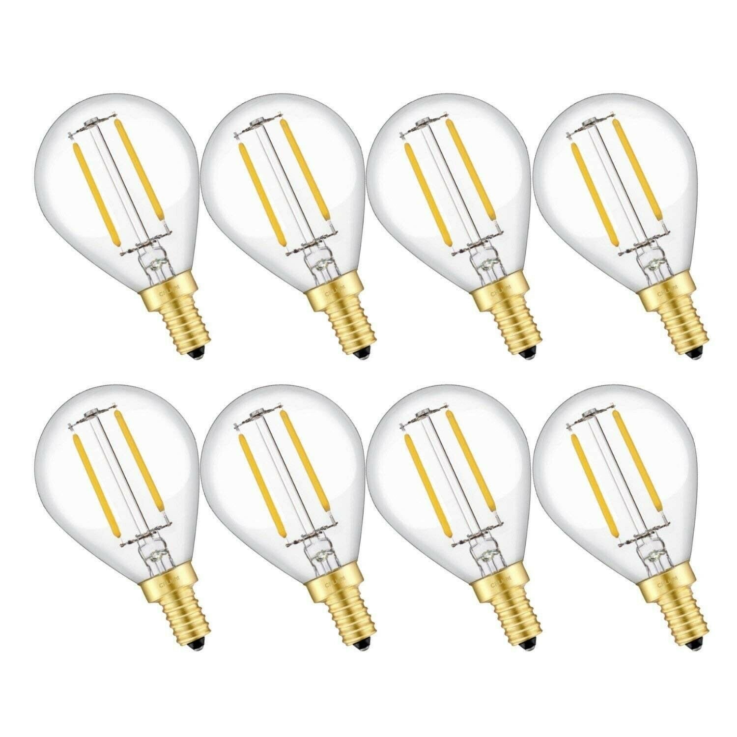 CRLight 2W LED Candelabra Bulb 25W Equivalent Warm White 2700K 250LM, Dimmabl...