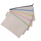 Large Blank Canvas Pen Pencil Case Stationery Pouch Coin bag Cosmetic Bags, S...