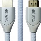 White HDMI Cable 15ft - HDMI (4K, 60Hz, HDR) Ready - Braided Cable - High Spe...