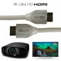 White HDMI Cable 15ft - HDMI (4K, 60Hz, HDR) Ready - Braided Cable - High Spe...