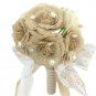 Faylapa Rustic Wedding Bouquet Burlap Flower Bouquets 1 Rustic Bouquet