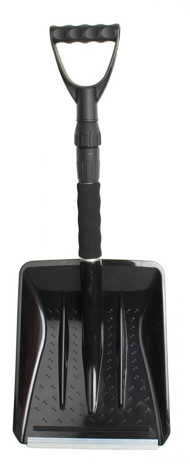 Compact Auto Emergency Snow Shovel Perfect for cars, trucks, and SUVs (Black)