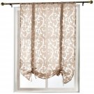 NAPEARL Polyester Jacquard Tie Up Balloon Curtain for Kitchen Window (42" Wx6...
