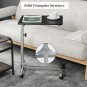 Over-Bed Tray-Table with Lockable Wheels, 3 Height Adjustable Sofa-Side Table...