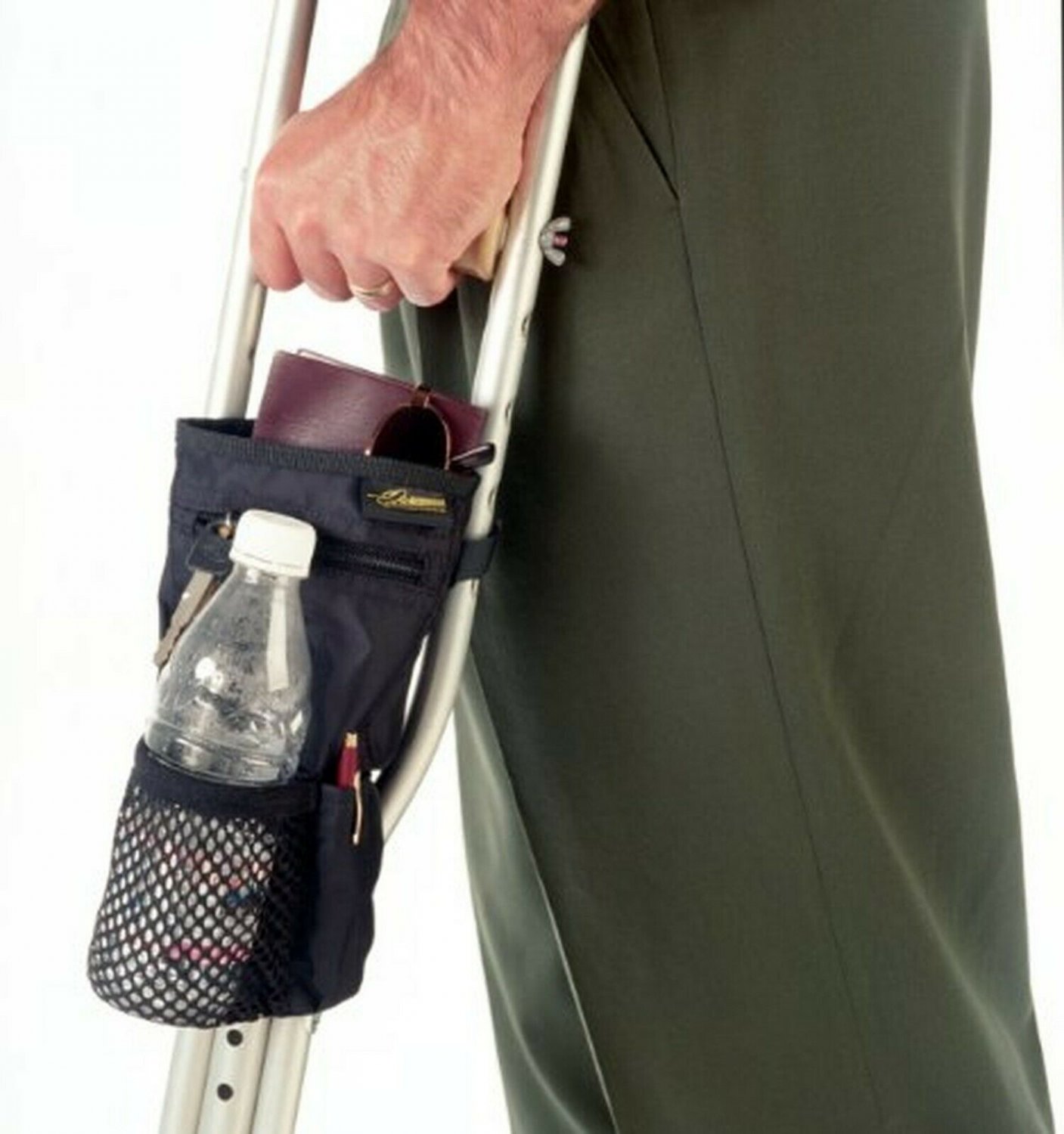 EZ-ACCESS EZ-ACCESSORIES Universal Crutch Pouch with 4 Pockets Crutch Carryon