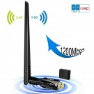 USB WiFi Adapter 1200Mbps, ANEWISH Wireless Adapter USB3.0 Dual Band 11ac(2.4...