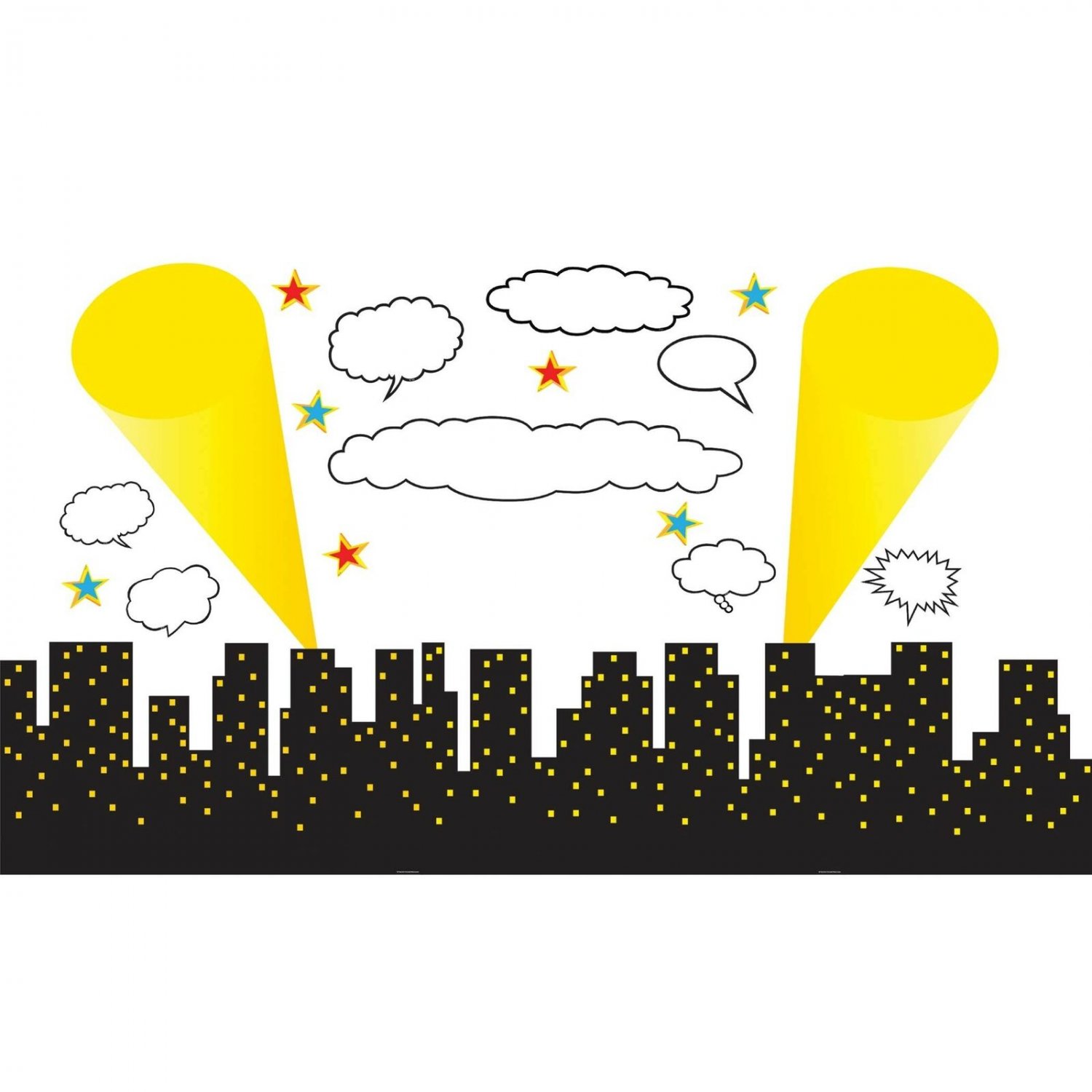 Teacher Created Resources Superhero Cityscape Bulletin Board (TCR5693)
