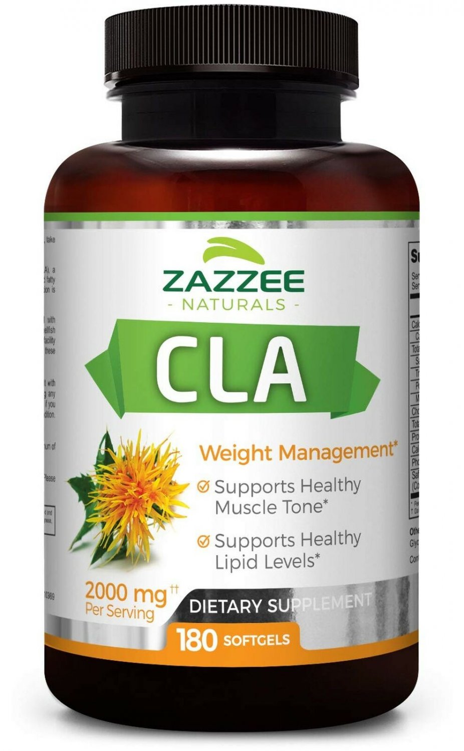 Zazzee CLA, 2000 mg, 180 Softgels, High-Potency Conjugated Linoleic Acid, Hig...