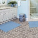 Garland Rug 2-Piece Queen Cotton Washable Rug Set, Sky Blue 2-Piece Set