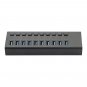 USB 3.0 Hub Super Speed Splitter,10 Port USB Data Hub with Power Adapter,Indi...