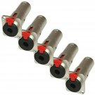 5 pack: 1/4 TRS to XLR male pass through panel mount jack 5 pack