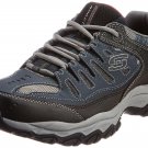 Skechers Men's Afterburn Memory-Foam Lace-up Sneaker 10 X-Wide Navy