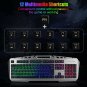 FLAGPOWER Gaming Keyboard and Mouse Combo LED Backlit Mechanical Feeling Keyb...