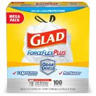 Glad ForceFlexPlus Tall Kitchen Drawstring Trash Bags -13 Gallon White Trash ...