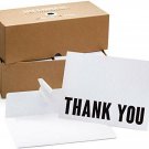 100 Letterpress Thank You Cards and Self Seal Envelopes. Perfect for Graduati...