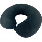 Cloudz Memory Foam Travel Neck Pillow with Snap & Pocket - Black