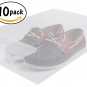 Greenco Clear Foldable Shoe Storage Boxes-10 Pack Pack of 1