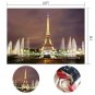 Eiffel Tower Backdrop MME 10x7Ft Paris Landmark Fountain Night Scene Romantic...