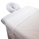 Massage Table Sheet Set by Body Linen {White Poly/Cotton} - Extra-Large Sheet...