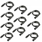 mountain ark 10 Pack 3-Pin Signal XLR Connection DMX Stage Light Cable Wire 6...