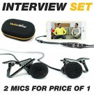Dual Lavalier Microphone - Interview Microphone - 2 Podcast Microphone Pack -...