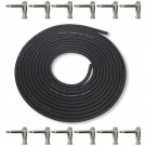 GLS Audio Pedal Board Kit DIY Patch Cables Cords - 15ft Cable with 12 Right A...