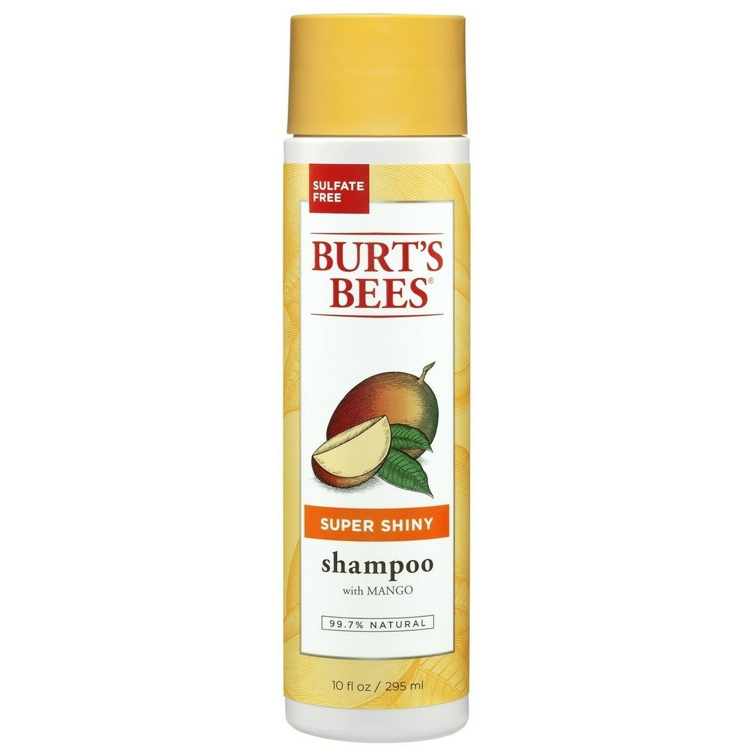 Burt's Bees Super Shiny Mango Shampoo, Sulfate-Free Shampoo - 10 Ounce Bottle
