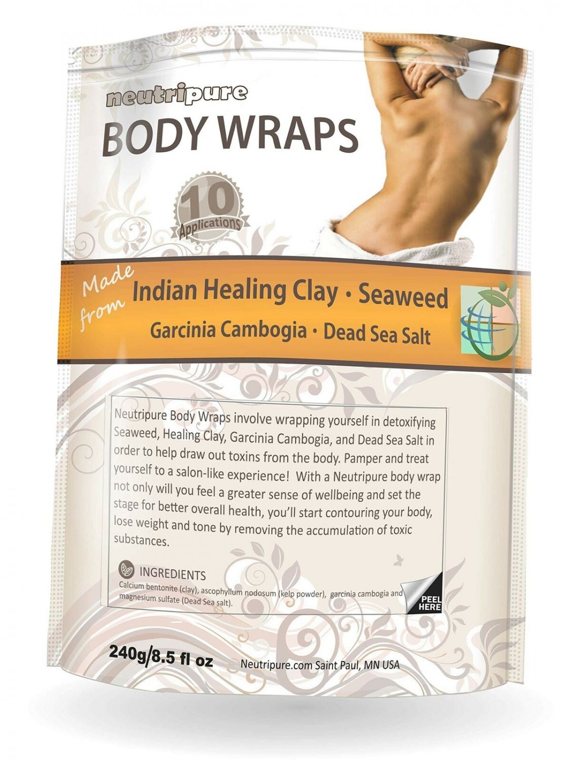 DIY Body Wrap: SPA Formula for Home Use: Seaweed, Healing Clay, Garcinia Camb...