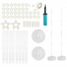 2 Sets Balloon Column Stand Kits Base and Pole with 4 Feet Height and 2lb Wat...
